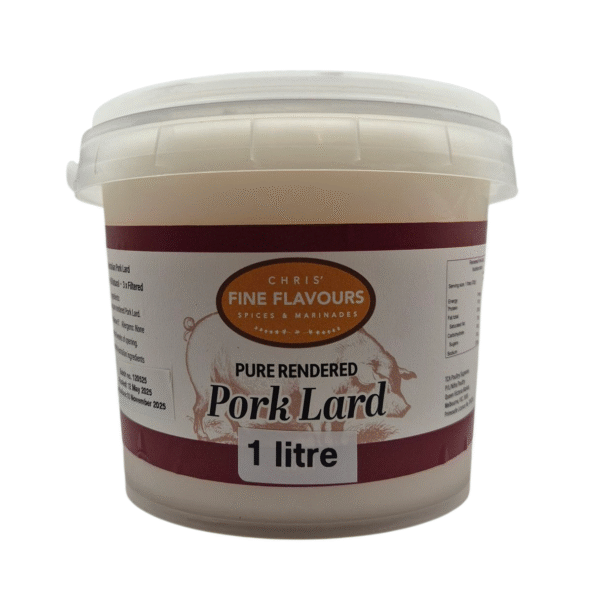 Pure Rendered Pork Lard 1 Litre